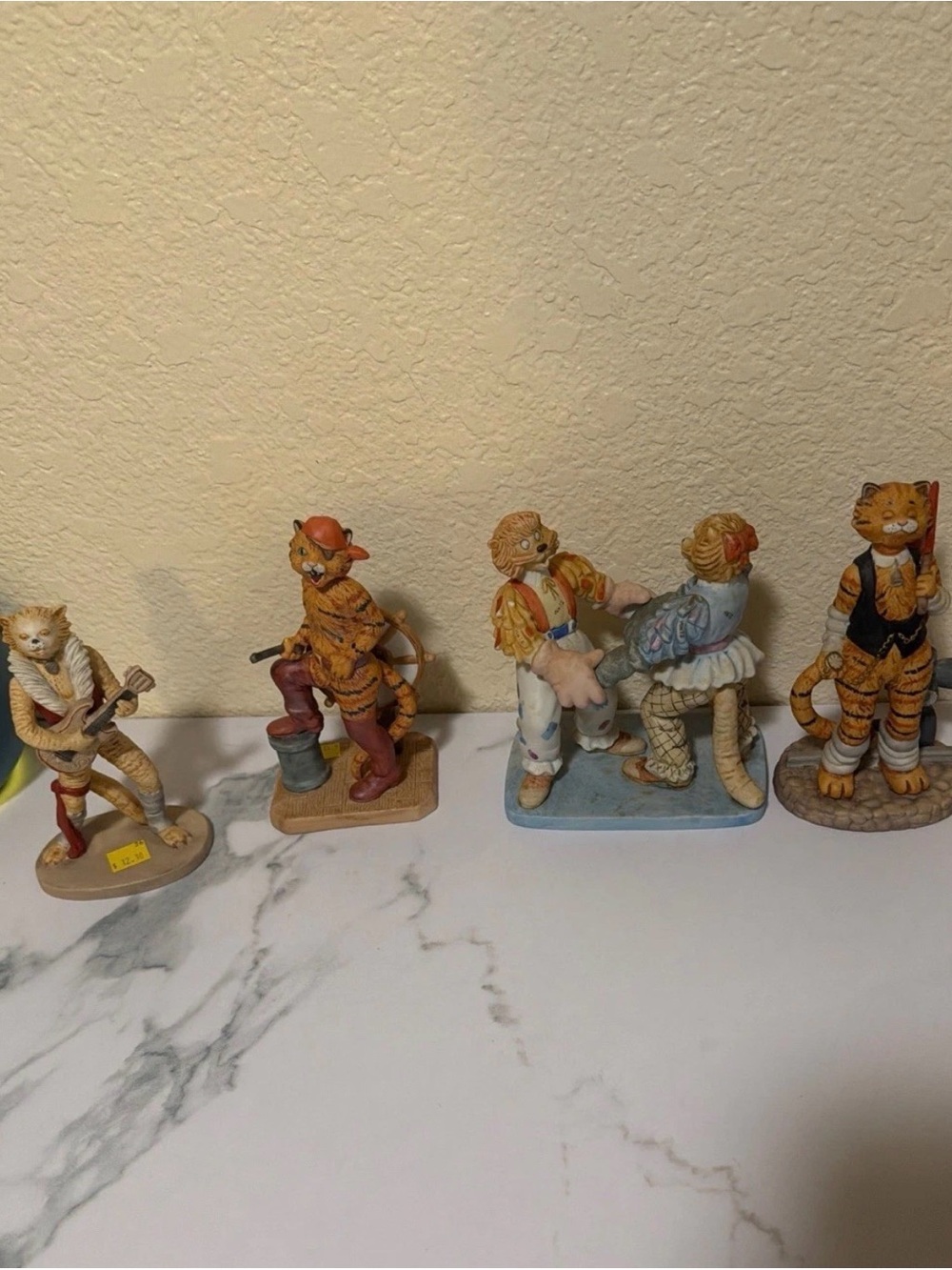 4 RARE 1984 Roman Inc. Ceramic Hand Painted CATS Broadway Musical Figurines